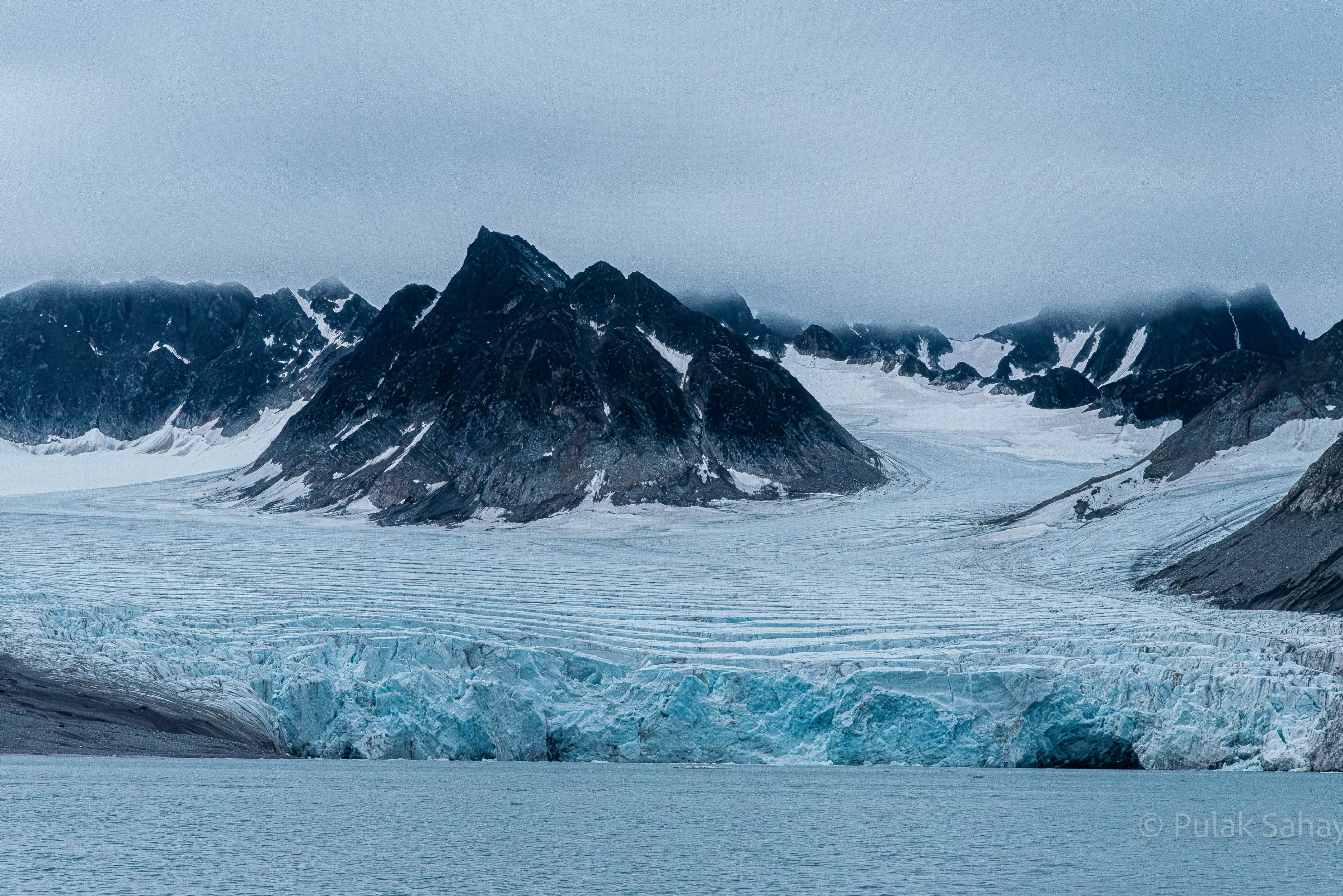 Mountain in glacier